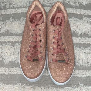 TopShop | rose gold sparkly sneakers